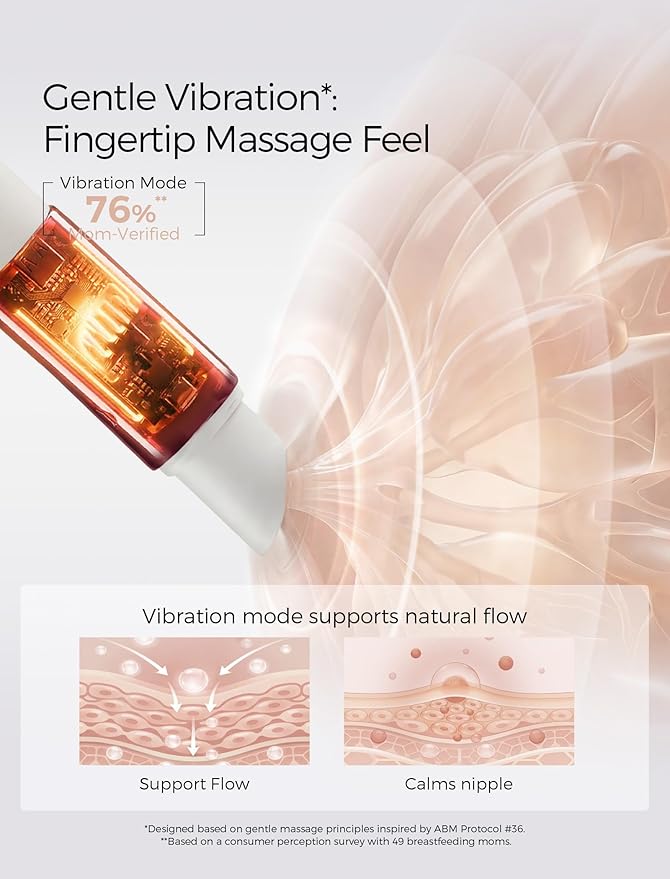 Momcozy ComfortNip™ 3-in-1 Heat Cool and Vibe Nipple Cream Pen Touch-Free 316 Steel Head Botanical Breastfeeding Cream Rechargeable Portable Postpartum Gift for Sore Nipple & Relief Clogged Ducts