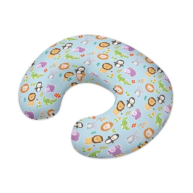 Zoo Animals Baby Nursing Pillow Cover Breathable Durable Neutral Breastfeeding Pillow Cover Soft Nursing Pillow Case for Toddler Infant