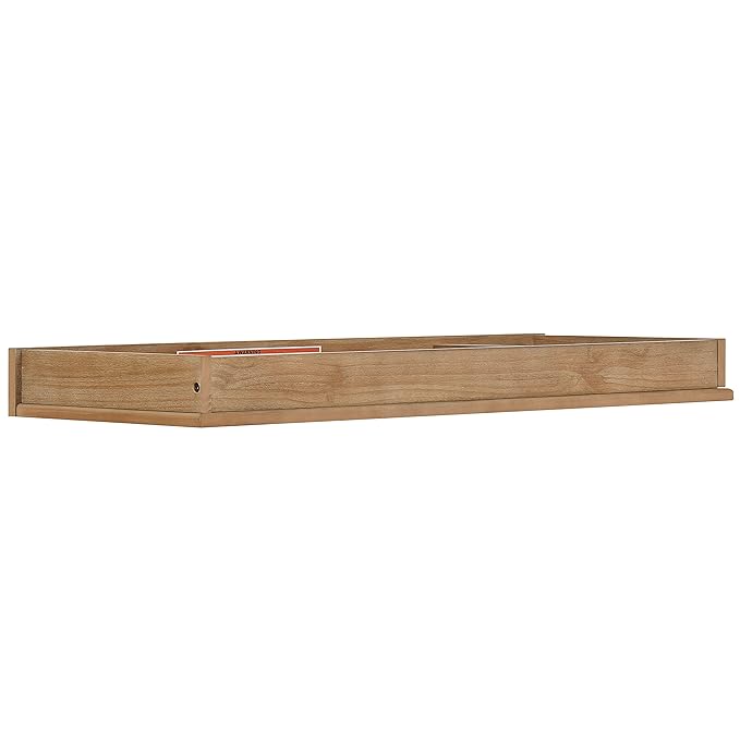Evolur Mini Changing Tray in Barnwood – Solid Wood Dresser Changing Station with Safety Brackets and Storage Compartments – Converts Dresser into Baby Changing Topper, Easy Assembly, ASTM Certified