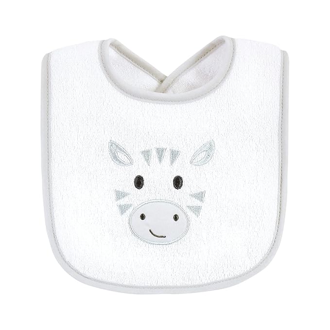 Hudson Baby Unisex Baby Cotton Terry Drooler Bibs with Fiber Filling, Wild One, One Size