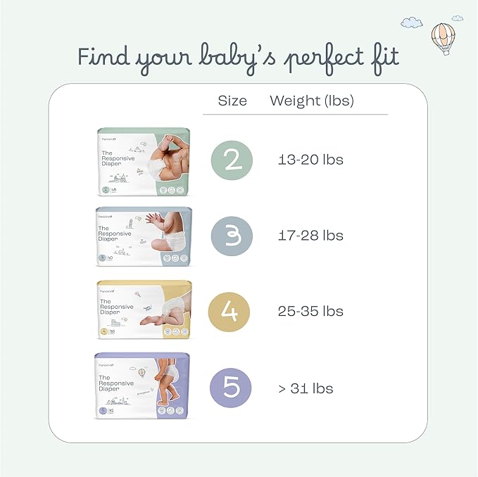 The Responsive Diaper Size 4 (25–35 lbs), 36 Ct Italian Premium Design, Soft, Unscented & Hypoallergenic, 12 Hrs Leak Protection, No-Tape Flexible Fit Pull-Up Disposable Diapers for Babies