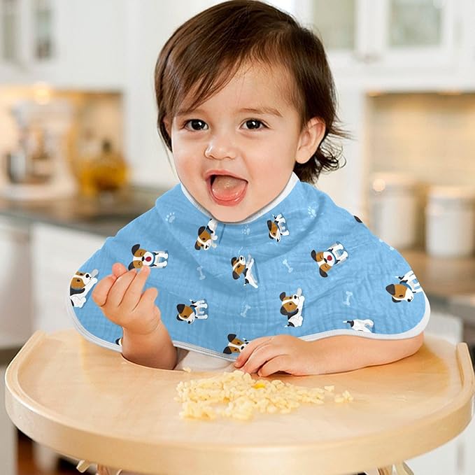 vvfelixl Burp Cloths Jack Russell Terrier Dog for Baby Boy Girls Baby Washcloths Burp Rags 1 Pack Blue