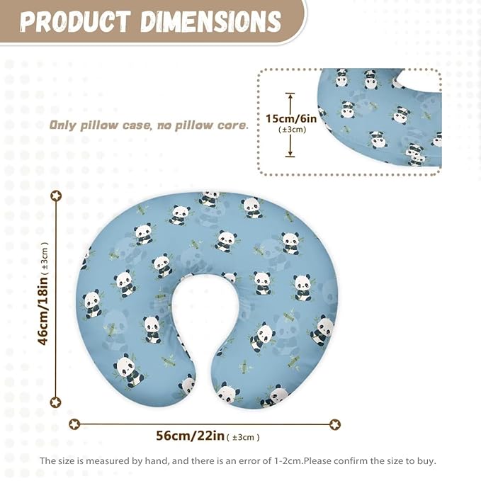 Panda Design Baby Nursing Pillow Cover Ultra Soft Comfortable Newborn Nursing Pillow Case Durable and Easy to Clean