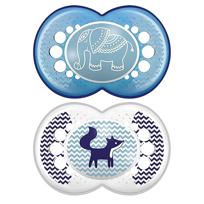 MAM Original, Nipple Shape Helps Promote Healthy Oral Development, 2 Pack, 16+ Months, Elephant