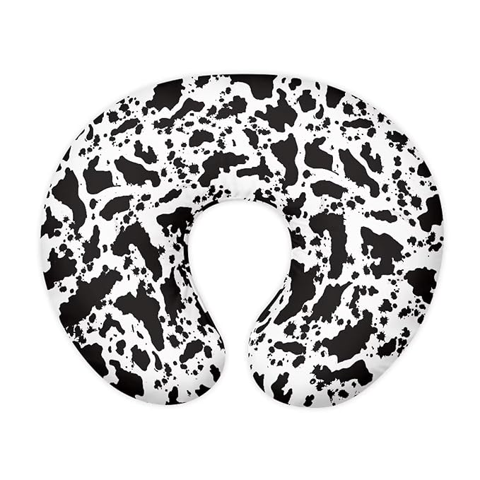 Black and White Cow Nursing Pillow Cover Slipcover Soft Maternity Breastfeeding Newborn Infant Feeding Cushion Cover Machine Wash & Quick Dry