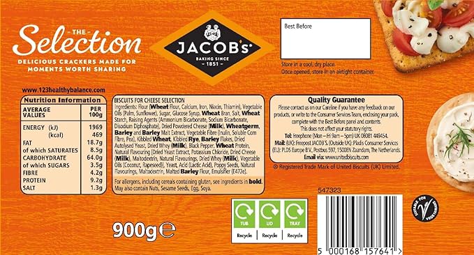 Jacob's Biscuits for Cheese 900g