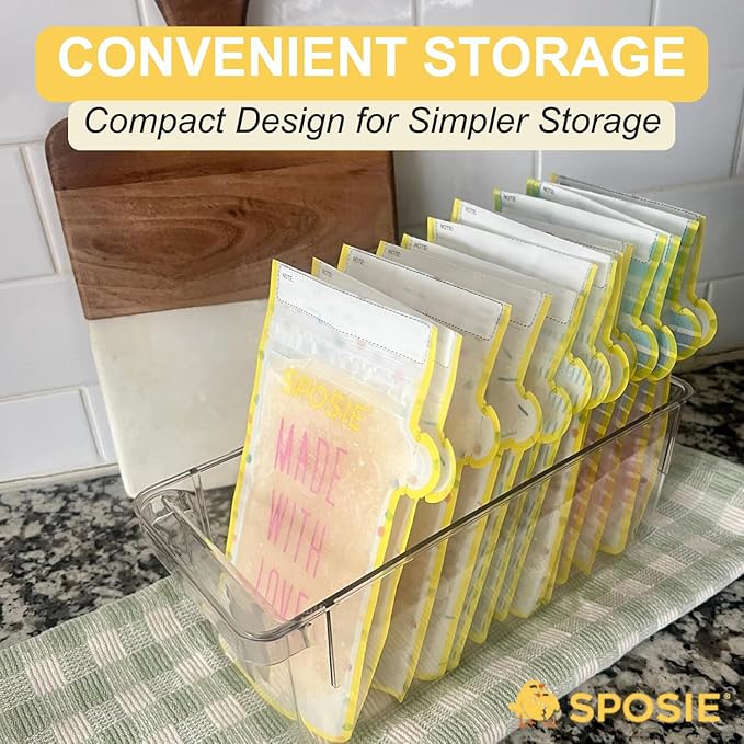 SPOSIE SimpleFeed Breast Milk Storage Bags | Feeding Made Easier | 8oz, 200 Count | Easy Pour, Temperature Sensor, Freezer Safe, Leak-Proof, BPA-Free (Pack of 2)