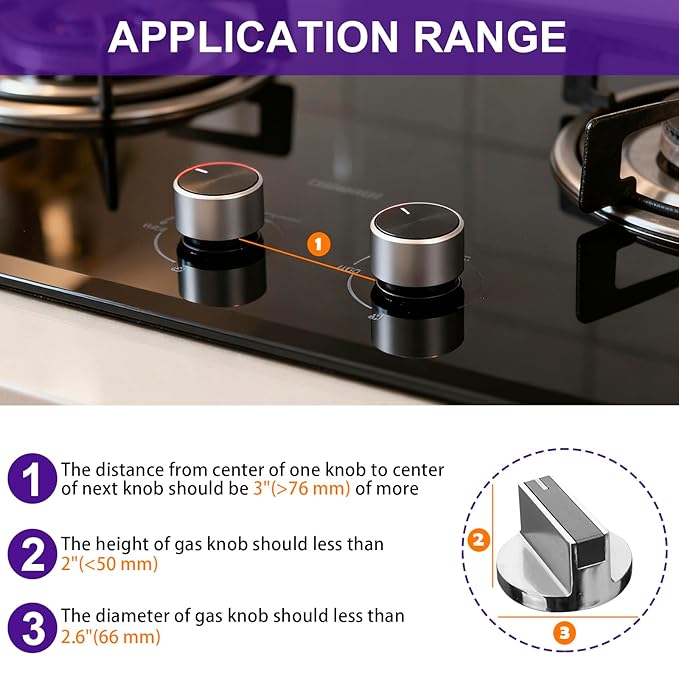 Stove Knob Covers for Child Safety, 5 Pack White Gas Stove Protector, Baby Proof Kitchen Knob Guards, Heat Resistant Clear Stove Knob Covers, Easy Install Universal Design