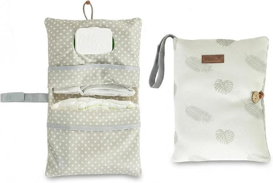 HAMUR Baby Diaper Bag Organizer – Travel-Friendly, Compact & Foldable | Stroller Pouch for Newborn Essentials – Must-Have for Boys & Girls (Leaves)