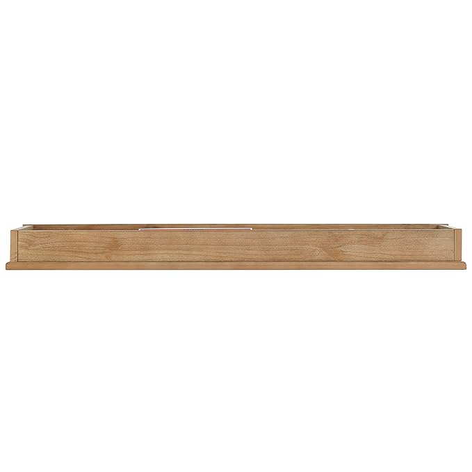 Evolur Mini Changing Tray in Barnwood – Solid Wood Dresser Changing Station with Safety Brackets and Storage Compartments – Converts Dresser into Baby Changing Topper, Easy Assembly, ASTM Certified