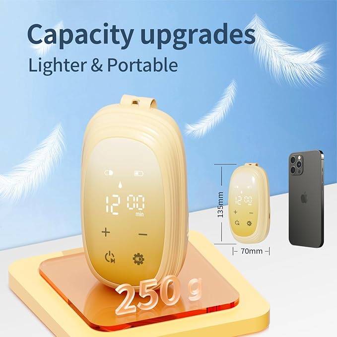 Springhope No.3398 Electric Double Breast Pump Strong Suction, 4 Modes& 12 Levels, Effective Breastfeeding Pump 28/24/21/19mm Flange, Hands-Free Wearable Milk Bowl 2 Pump