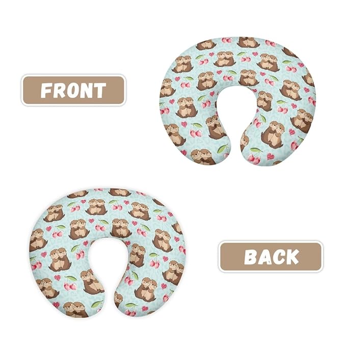 Jeiento Cartoon Sea Animal Otter Nursing Pillow Covers for Newborn Soft Nursing Pillows Slipcovers Quick Day Breastfeeding Pillow Case