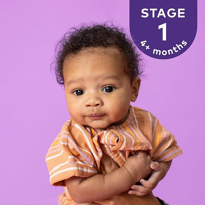 Plum Organics - 4+ Months Organic Baby Food Pouches - Just Punes - Non-GMO - Fruit & Veggie Blends On-The-Go Pouches for Baby & Toddler Meals - Quality Tested Ingredients - 3.5 oz (Pack Of 12)