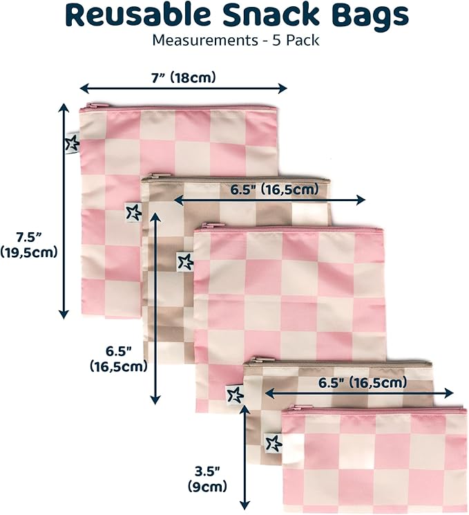 Tiny Twinkle Mess-proof Wet Bags and Snack Bags Bundle