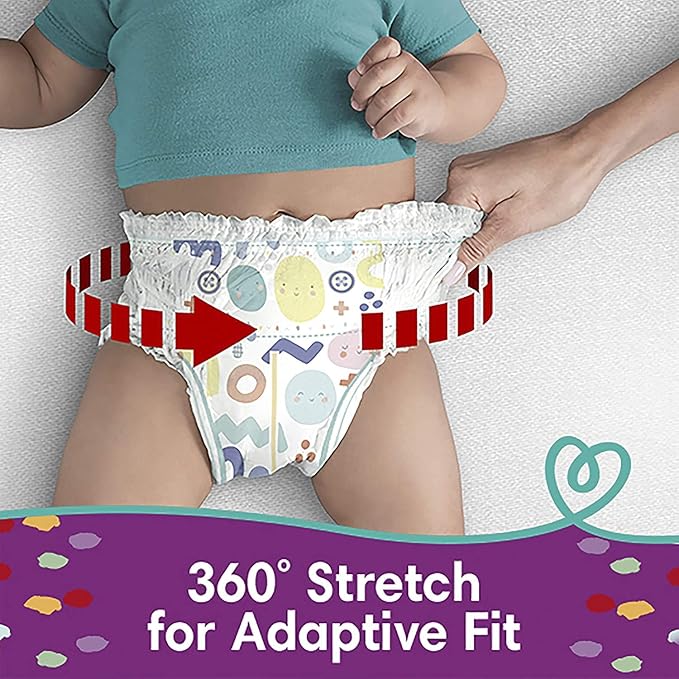 Diapers Size 4, 140 Count - Pampers Pull On Cruisers 360Ë Fit Disposable Baby Diapers with Stretchy Waistband, ONE Month Supply (Packaging May Vary)
