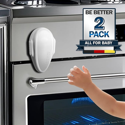 Oven Lock Child Safety (2Pack), Premium Baby Proofing Oven Door Locks, Easy to Install & Use Durable and Heat-Resistant Material no Tools Need or Drill Oven Child Safety Lock (White)
