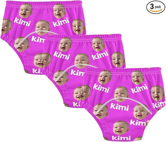 Joko Ivery 1 Fuchsia Custom Potty Training Pants Traning Potty Panty Cotton for Toddlers Boys Girls 5T 3Pcs