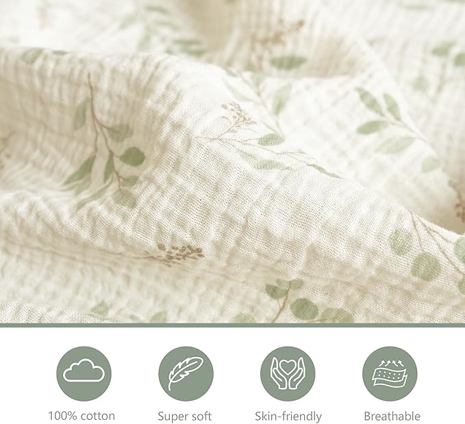 2 Pack Muslin Nursing Cover for Breastfeeding, Soft & Breathable 100% Cotton Breastfeeding Cover up