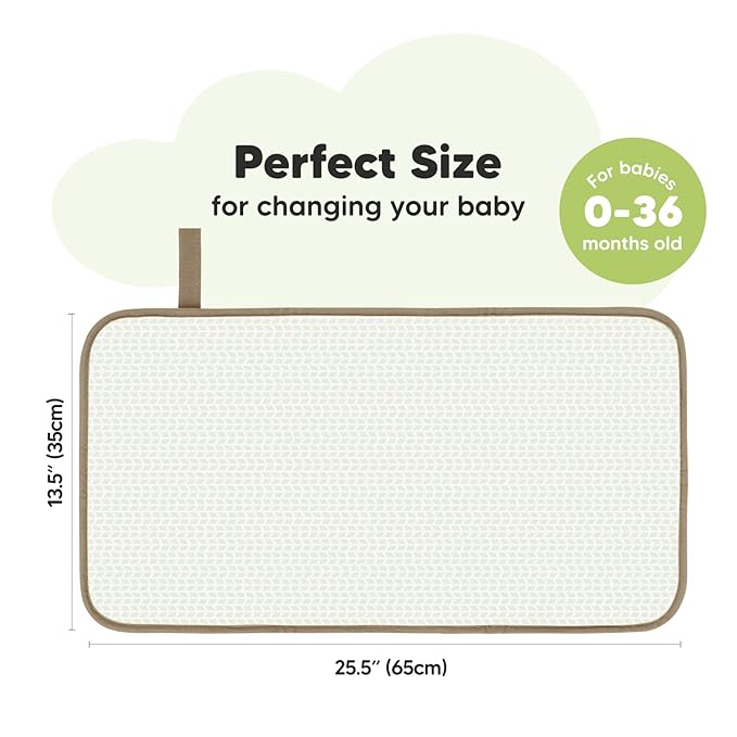KeaBabies Portable Diaper Changing Pad - Waterproof Foldable Baby Changing Mat - Travel Diaper Change Mat - Lightweight Changing Pads for Baby - Baby Changer - Machine Washable