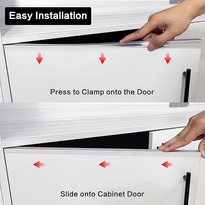 MONOID Drawer Edge Protector, Slip-On Clear Table Corners Guards, Door Kitchen Furniture Bumper, Prevent Wear, Impact Protection, Ease to Cut, 3/4" Thick, 18" Length – Clear, Pack of 5