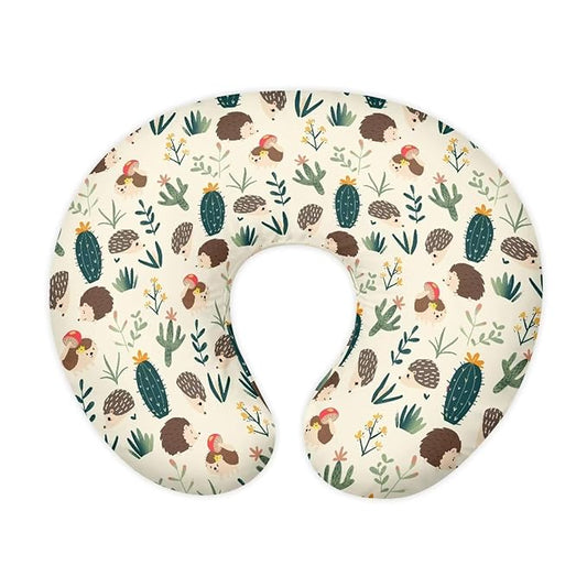 Hedgehog Cactus Bottle & Breast Feeding Pillow Covers Soft & Breathable Fabric Nursing Slipcover with Hidden Zipper for Baby Boy and Girls, Home Nursery Room Sofa Car Decor