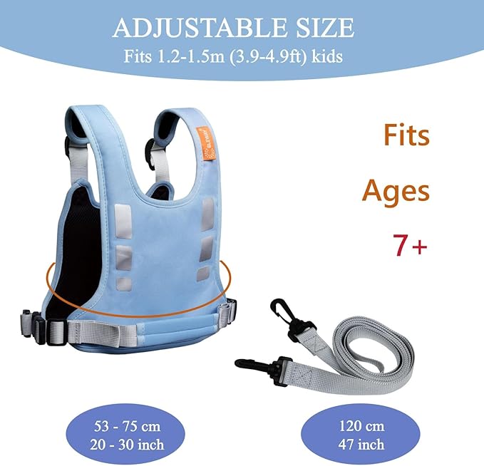 Active XL Child Harness: Safety for Kids/Teens(6-12yrs), Adjustable Anti-Elopement,Autism/ADHD/Special Needs