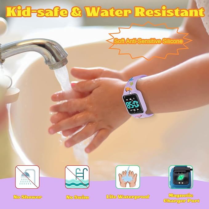 Toddler Potty Training Set – Potty Training Watch with Musical/Vibration Countdown Alerts, Fun Board Book, Progress Chart & Reward Stickers – Interactive Potty Training Kit for Kids Ages 2-6