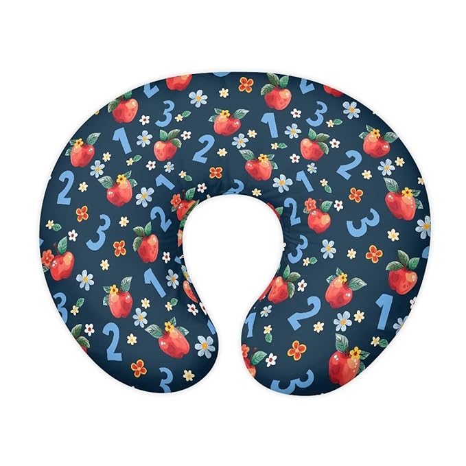 Apples Number Breastfeeding Pillow Cover Nursing Cover for Newborn Girls Boys Super Soft and Comfortable Slipcover Gift, 2 Packs