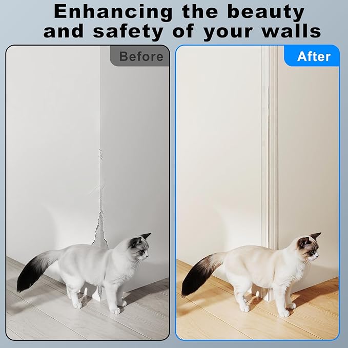 Wall Corner Protector - 4PCS, 16"x1.18" - Self Adhesive Clear Corner Protectors for Walls, Cabinet Doors, Edge Protector Trim; Easy to Install Corner Guards for Walls (40.6cm x 3cm)