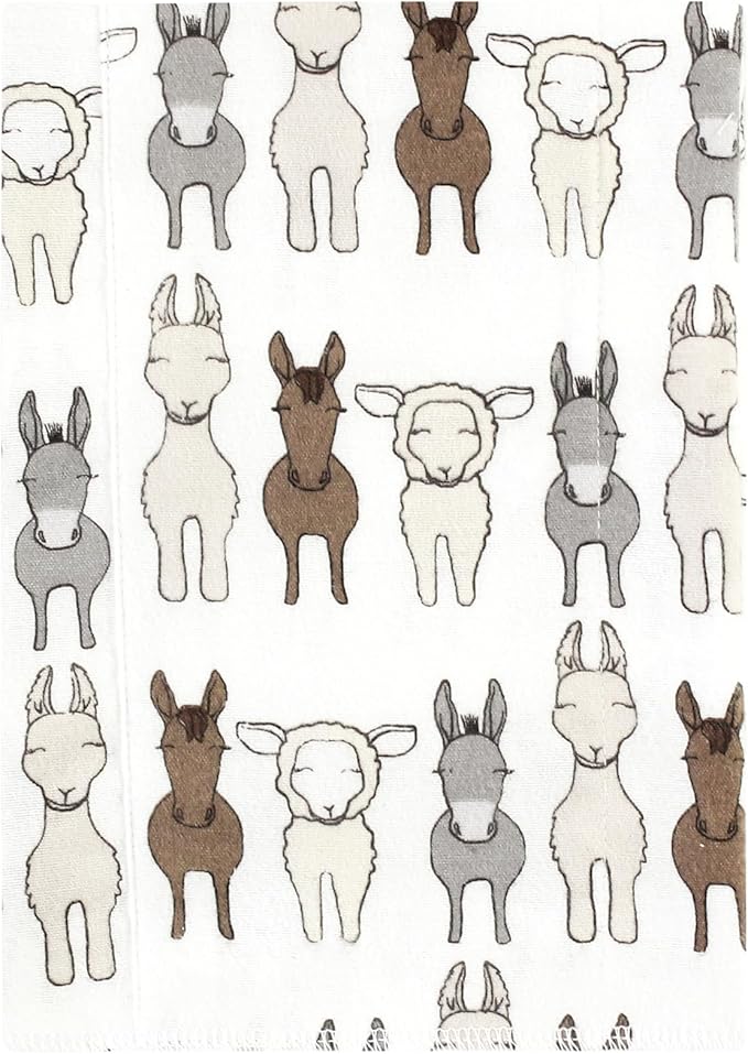 Luvable Friends Hudson Baby Flannel Burp Cloths 4pk, Farm Friends Pastel