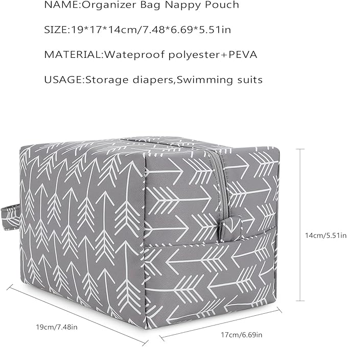 MOMIGO Wet Dry Bags for Baby Cloth Diapers - Waterproof Pod Hanging Diaper Bag Reusable, Washable for Baby Stroller, Diaper Bag, Breast Pump Parts, Travel Bag