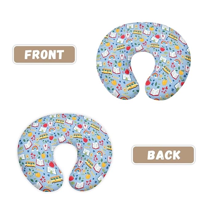 Campus Elements Breastfeeding Pillow Cover Nursing Cover for Newborn Girls Boys Super Soft and Comfortable Slipcover Gift, 2 Packs