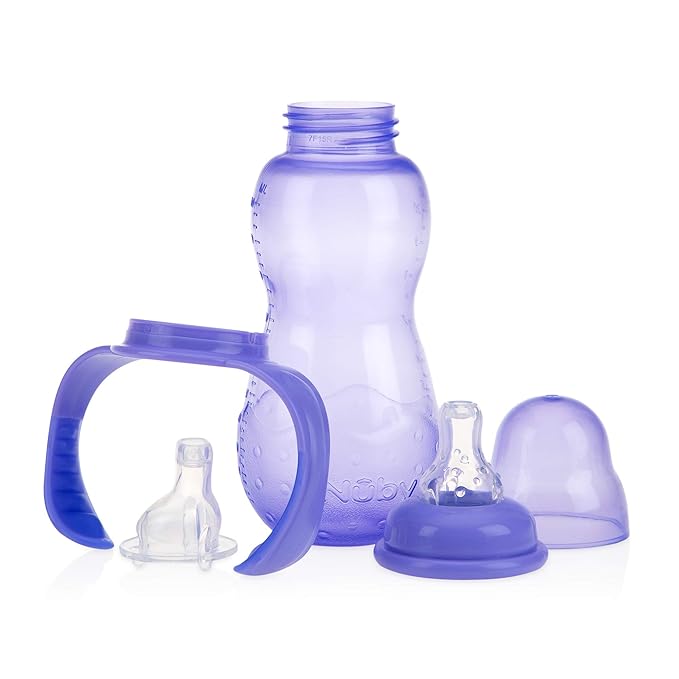 Nuby Non-Drip 3-Stage Grow Nurser, Colors May Vary, 11 Oz