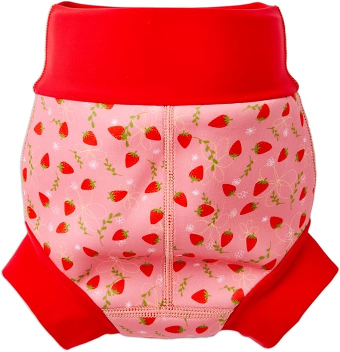 Splash About Happy Nappy Reusable Swim Diaper, Strawberry Field, 6-12 Months