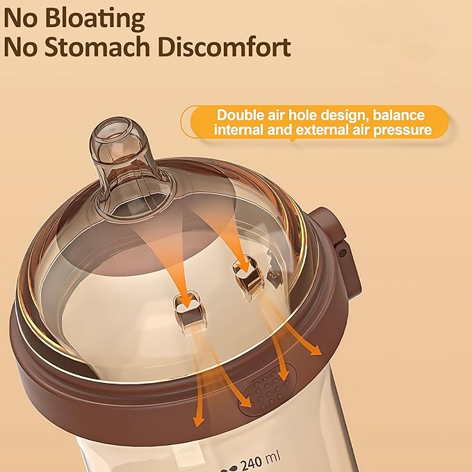 Flip-top Baby Bottle Replacement Nipple, BPA Free, Different Types Suitable for Different Months Ages Baby (6-10 Month)
