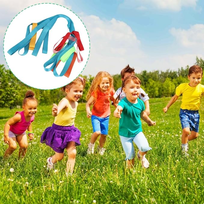 Joyzan Safety Walking Rope, Toddler Outdoor Walk Line Colorful Handles 12 Children 2 Teacher Short Detachable Transition Wrist Leashes Guide Preschool Nursery Daycare Teacher School Kids Kindergarten