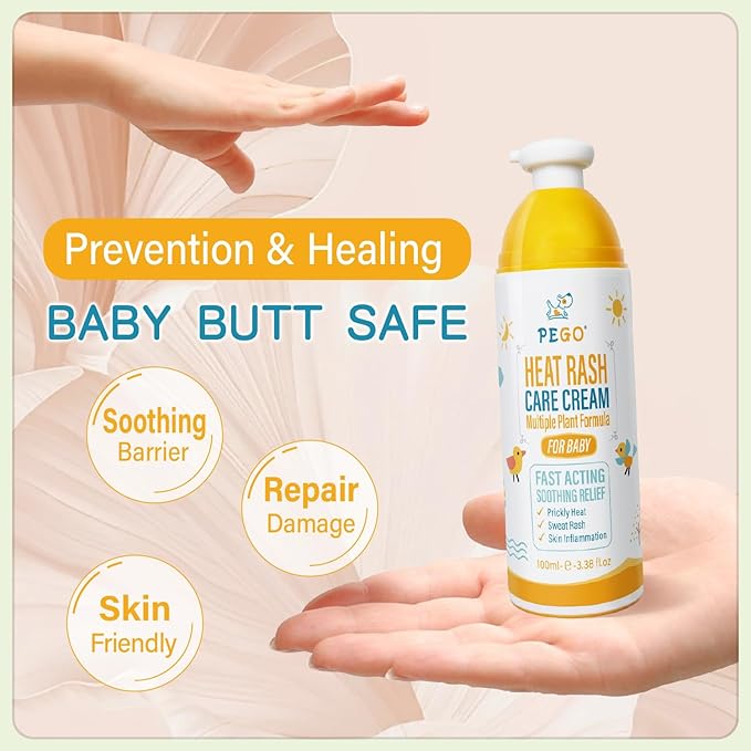 PEGO Diaper Rash Cream for Baby,Prevents, Soothes Diaper Rash,Essentials Zinc Oxide Ointment,Egg Yolk Oil, Gentle & Non-Irritating 100ml/3.38 Fl Oz