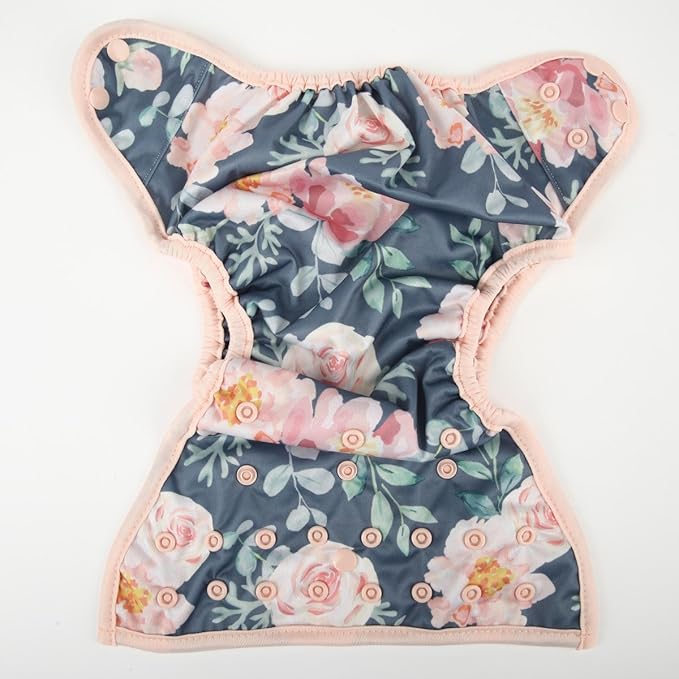 Baby Cloth Diaper Cover Nappy One Size 8lbs to 36lbs for Girls (Floral)