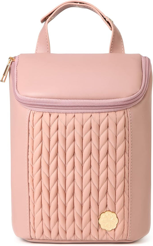 Baby Bottle Cooler Bag with Adjustable Straps to Fits Stroller or Diaper Bag,Insulated Baby Bottle Bag for Nursing Moms Daycare or Travel (Dusty Rose)
