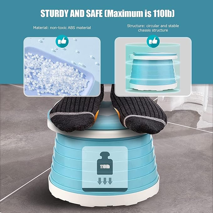 Portable Potty for Toddler Travel Foldable Potty Seat for Toddler Training Toilet for Kids Boys Girls Car Potty On The Go Potty Travel Potty Chair for Camping Park Indoor/Outdoor -105PCS Cleaning Bags