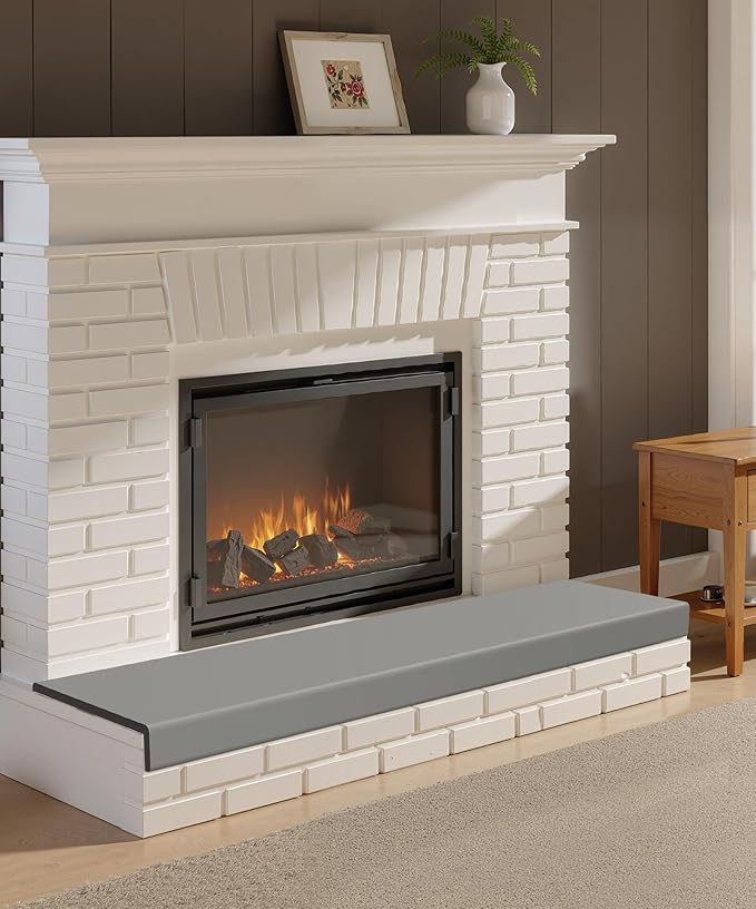 Fireplace Baby Proofing, 80'' Soft Seat Hearth Cushion for Baby Proof, Memory Foam Brick Fire Place Bumper Protector Pad for Babies Child Children Toddlers (Grey)