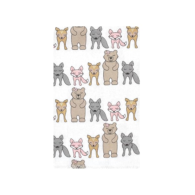 Hudson Baby Unisex Baby Cotton Flannel Burp Cloths 10-Pack, Wild Forest Pink, One Size
