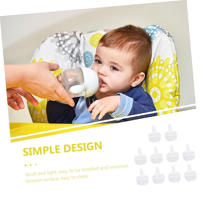 MERRYHAPY 10 Pack Baby Bottle Straw Bead Sippy Cup Milk Bottle Gravity Weights for Baby Safe Food Grade Silicone Easy to Carry Store