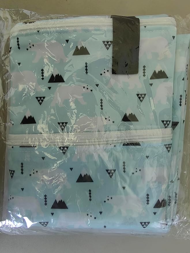Reusable Large Hanging Wet Dry Cloth Diaper Pail Bag for Diapers or Laundry (Polar Bear)