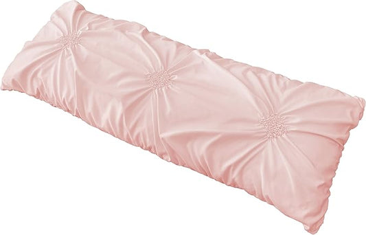 Sweet Jojo Designs Solid Color Blush Pink Shabby Chic Body Pillow Case Cover for Harper Collection (Pillow Not Included)