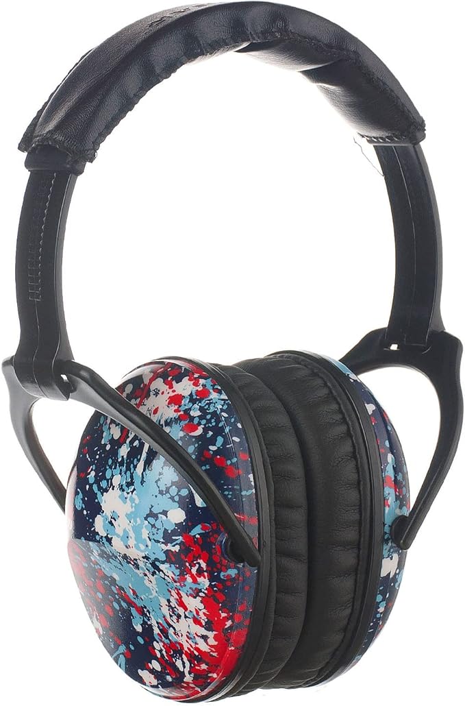 Kids Hearing Protection,25dB NRR Noise Reduction,Sound Proof for Kids,Toddler,Safety Earmuffs for Concert,Airplane,Autism,Monster Jam,Travel,School- Black RedPigment