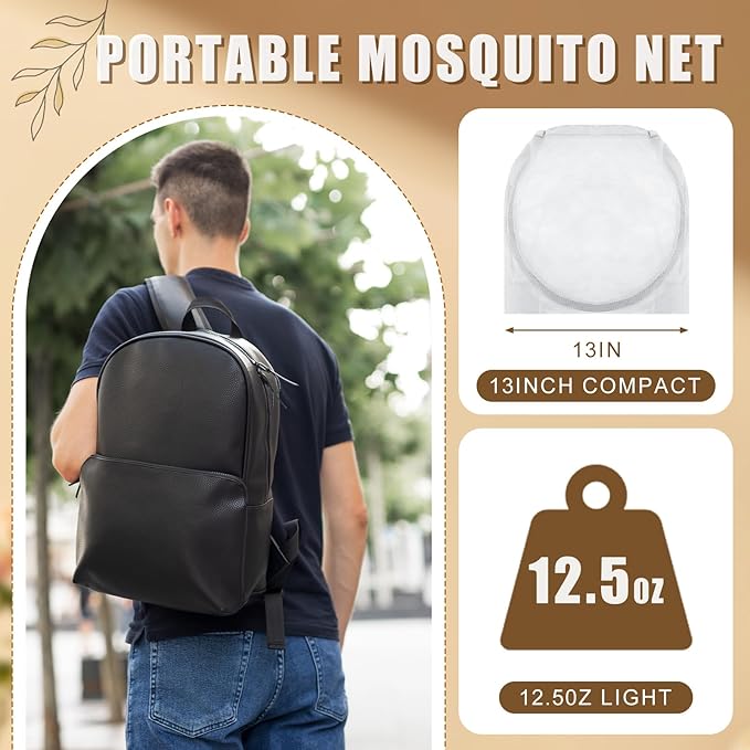 2 Pcs Large Pop Up Mosquito Net for Bed 78 * 31 * 22 Inch Portable Foldable Mosquito Netting for Camping Outdoor Indoor Travel Patio Bug Net Mesh Tent Canopy for Adults Bedroom, White