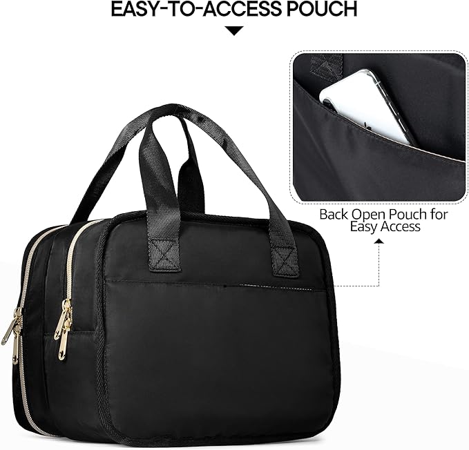 Fasrom Wearable Breast Pump Bag with Cooler and Ice Pack Compatible with Momcozy, Medela and Elvie Pumps, Insulated Pump Carrying Case to Hold Extra Pump Parts, Black (Patent Design)