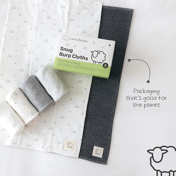 Snug Baby Cotton Burp Cloths, Absorbent, Lightweight, and Gentle Cotton for Mess-Free Moments, Baby Burp Cloths for Boys and Girls An Essential Addition to Every Parent's Diaper Bag