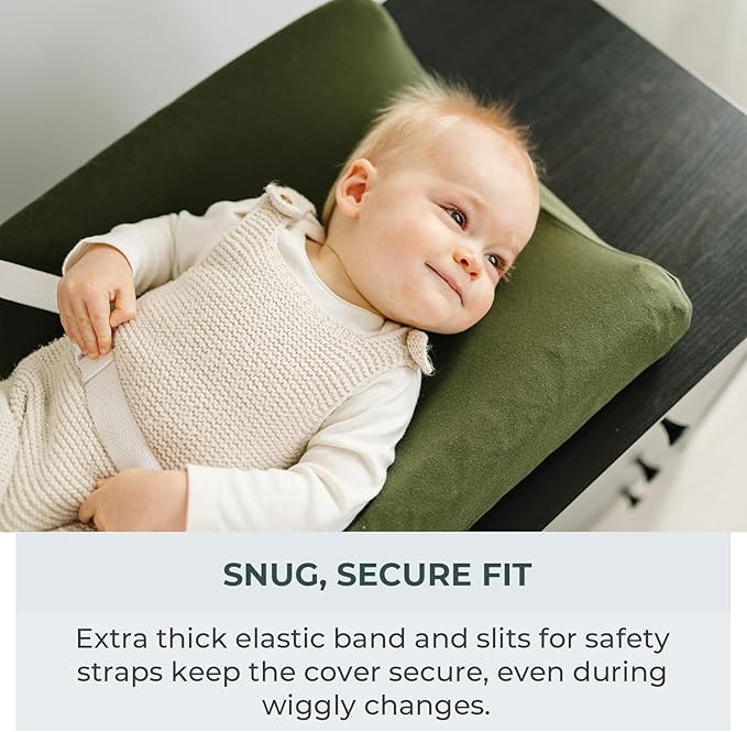 Pobi Baby - 2 Pack Premium Quality Changing Pad Cover - Ultra-Soft Cotton Blend, Stylish Animal Woodland Pattern, Safe and Snug for Baby (Safari)